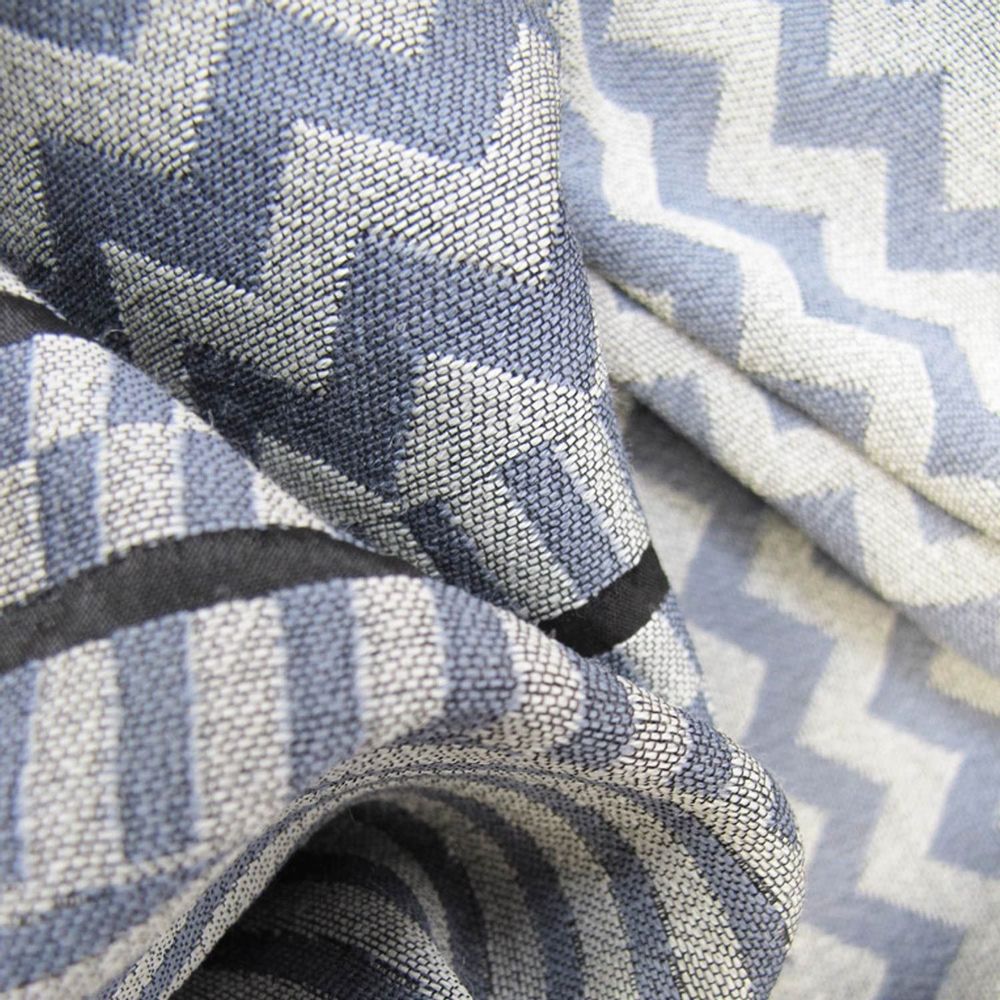 Throw blankets - Silk wool maxi scarf - kinetic - flour gray - SOPHIE GUYOT SILKS