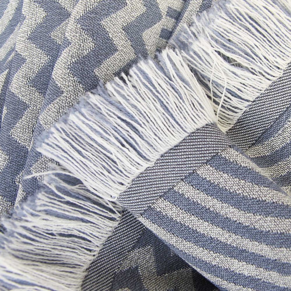 Throw blankets - Silk wool maxi scarf - kinetic - flour gray - SOPHIE GUYOT SILKS
