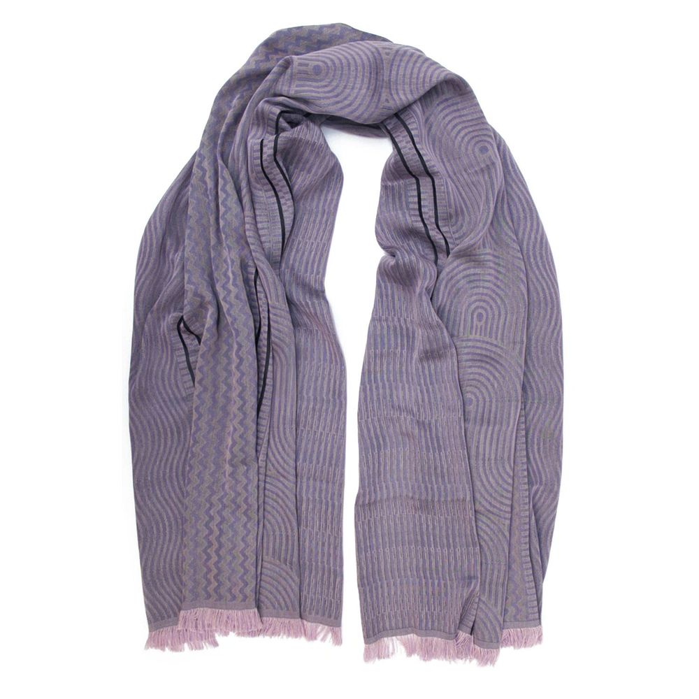 Throw blankets - Cotton silk maxi scarf - kinetic - purple pink powder - SOPHIE GUYOT SILKS