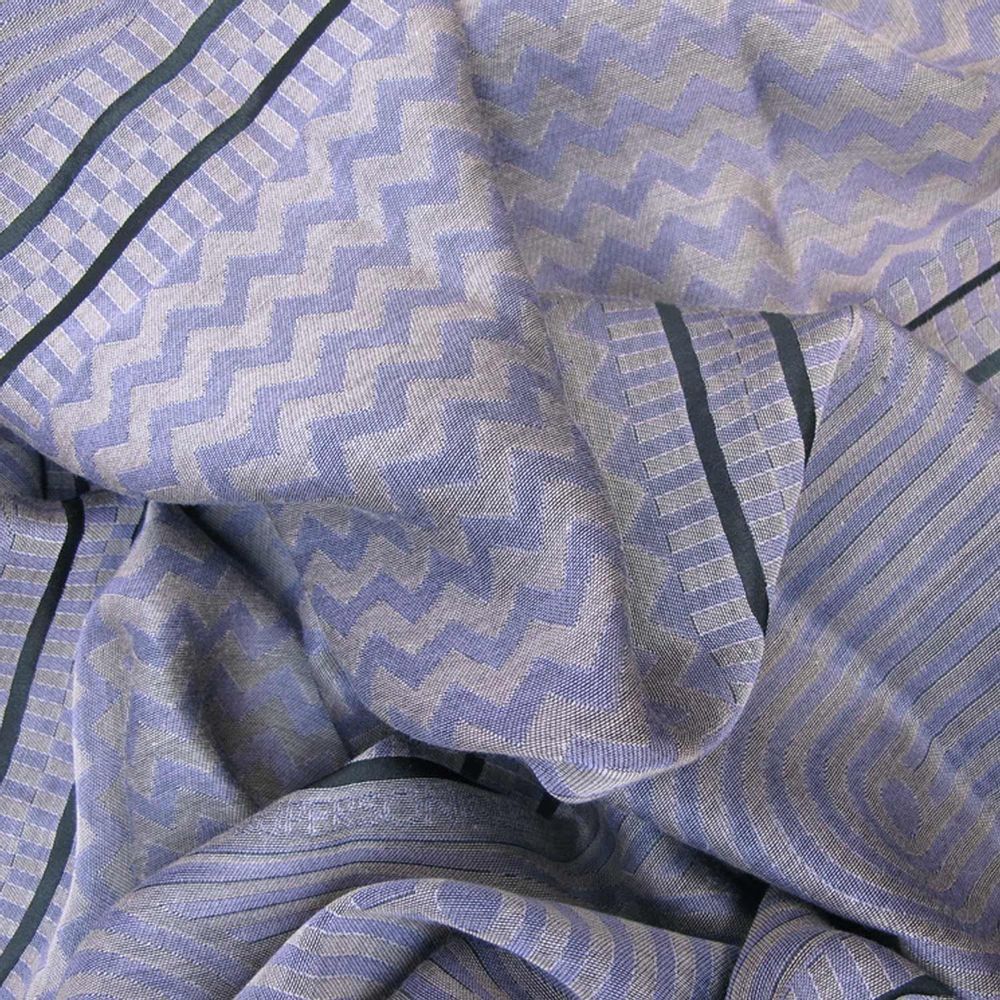 Throw blankets - Cotton silk maxi scarf - kinetic - purple pink powder - SOPHIE GUYOT SILKS