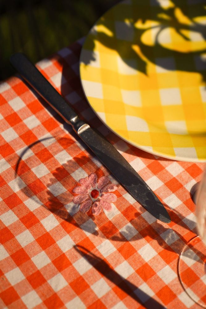 Table linen - Tablecloth Kahlo Orange - MAISON DÎNETTE