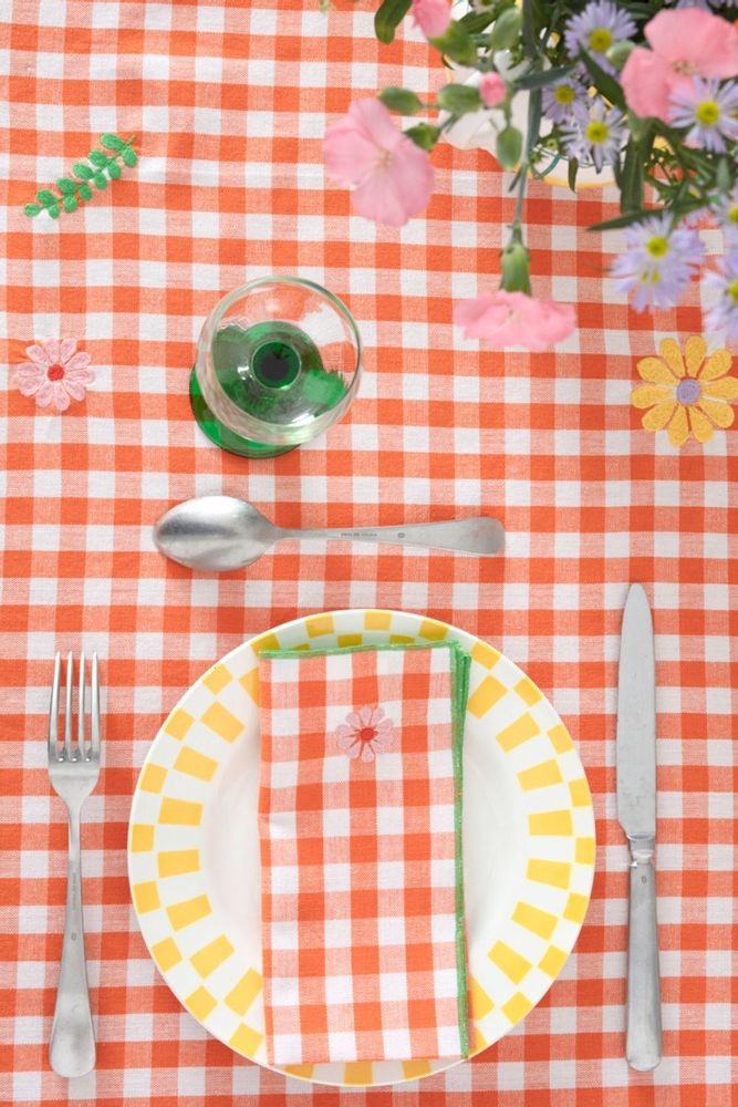 Table linen - Tablecloth Kahlo Orange - MAISON DÎNETTE