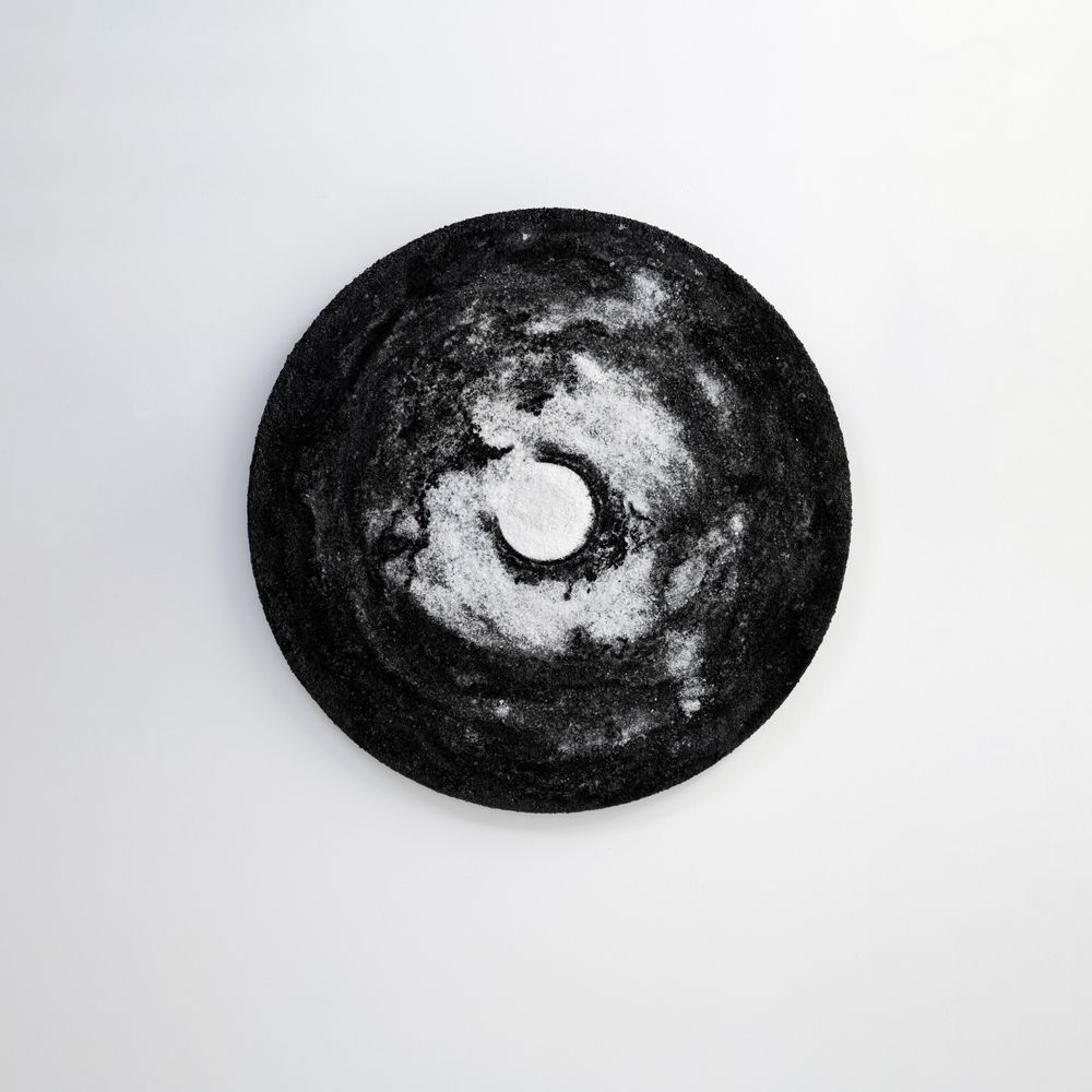 Unique pieces - Decorative object Salt and ink on wood - Under the moonlight - EVA HENDRIKS
