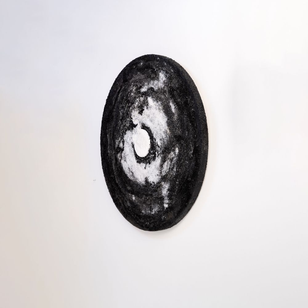 Unique pieces - Decorative object Salt and ink on wood - Under the moonlight - EVA HENDRIKS