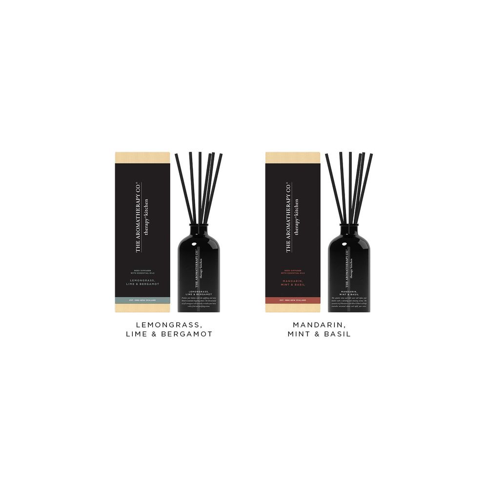 Scent diffusers - Therapy Kitchen Reed Diffuser with Essential Oils - THE AROMATHERAPY CO.