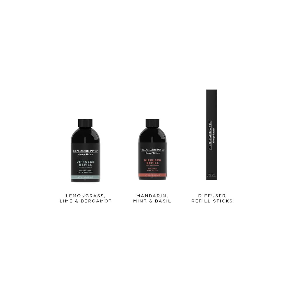 Scent diffusers - Therapy Kitchen Reed Diffuser with Essential Oils - THE AROMATHERAPY CO.