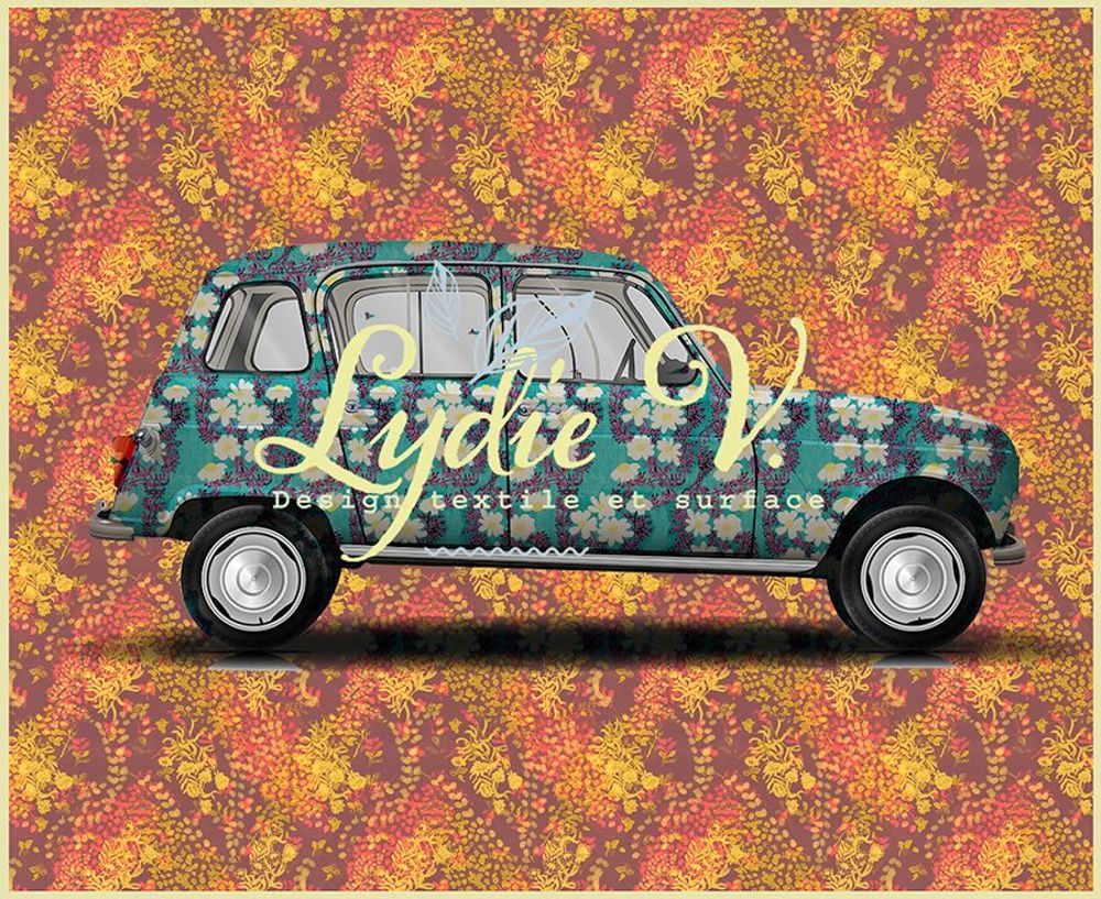 Wallpaper - Flower Power - LYDIE VACHER DESIGN MODE
