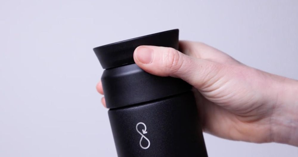 Cadeaux - Thermos 'Brew' (350ml) - Noir obsidienne - OCEAN BOTTLE