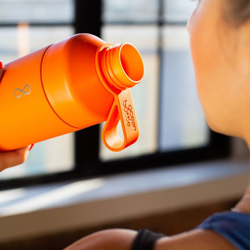 Cadeaux - "Ocean Bottle" la gourde originale (1L) - Orange soleil - OCEAN BOTTLE