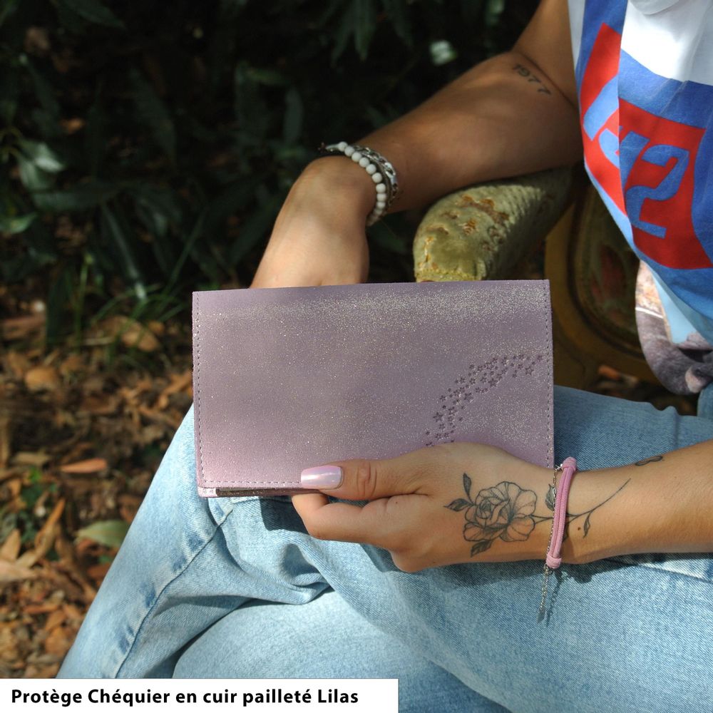 Leather goods - Glitter leather checkbook cover - LA CARTABLIÈRE