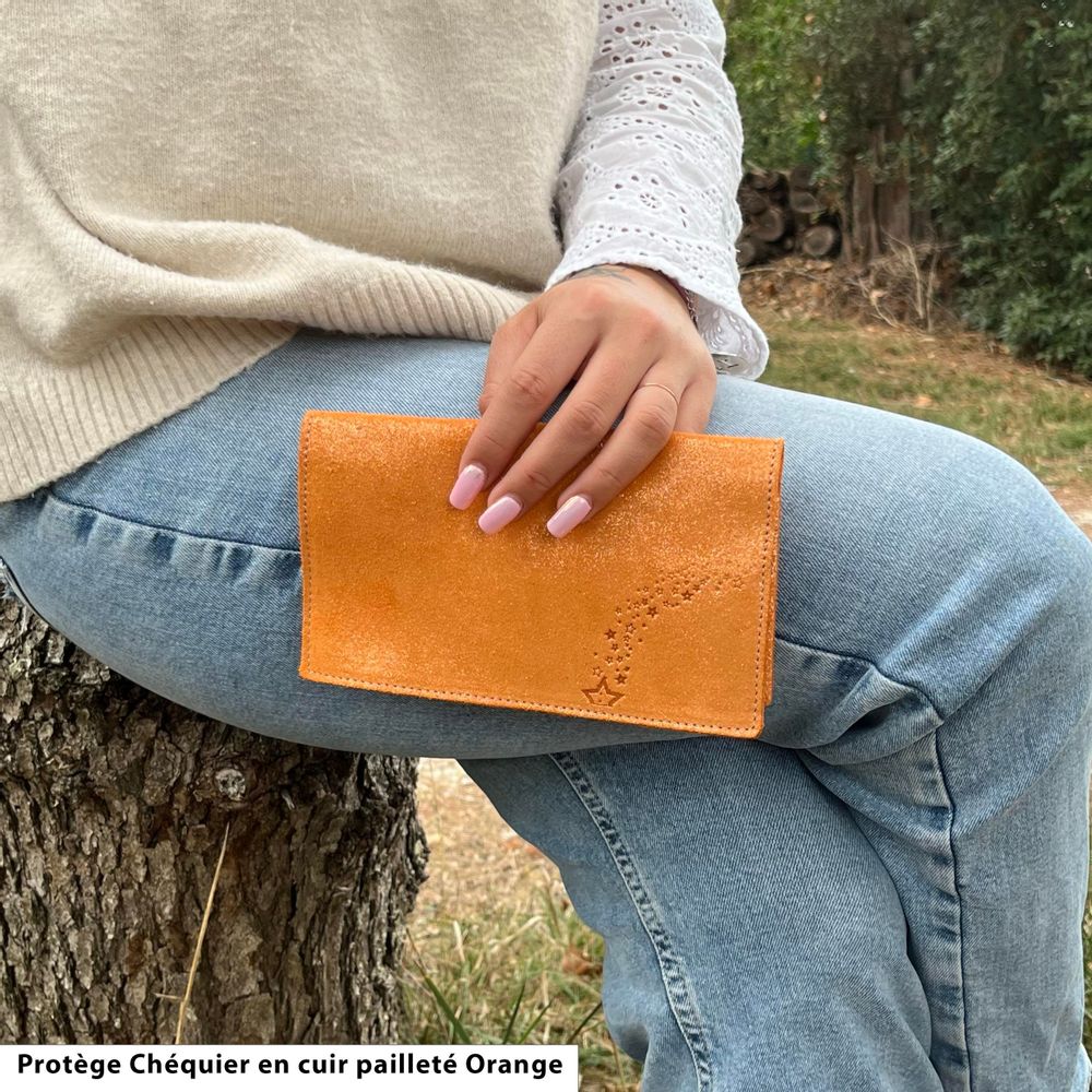 Leather goods - Glitter leather checkbook cover - LA CARTABLIÈRE