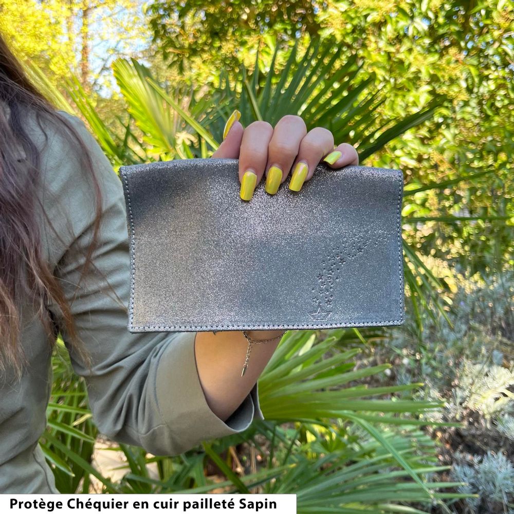 Leather goods - Glitter leather checkbook cover - LA CARTABLIÈRE