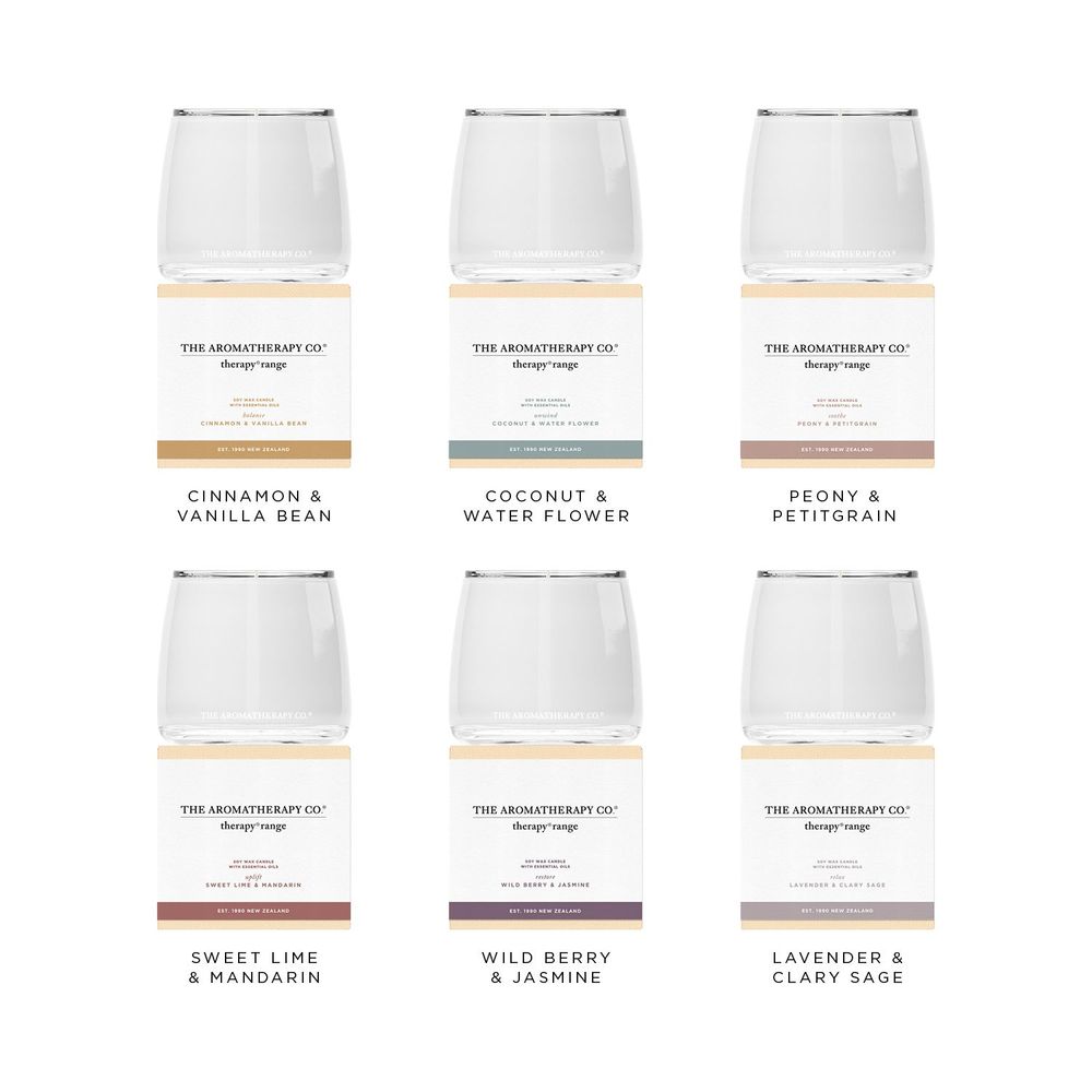 Candles - Therapeutic soy wax candle with essential oils - THE AROMATHERAPY CO.