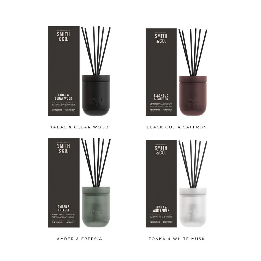 Scent diffusers - Smith & Co. Scented Diffuser - THE AROMATHERAPY CO.