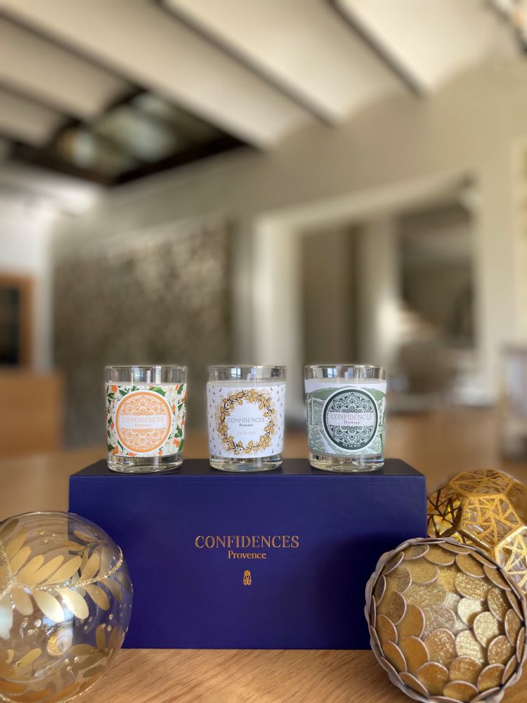 Gifts - Confidences Provence scented candle Christmas box - CONFIDENCES PROVENCE