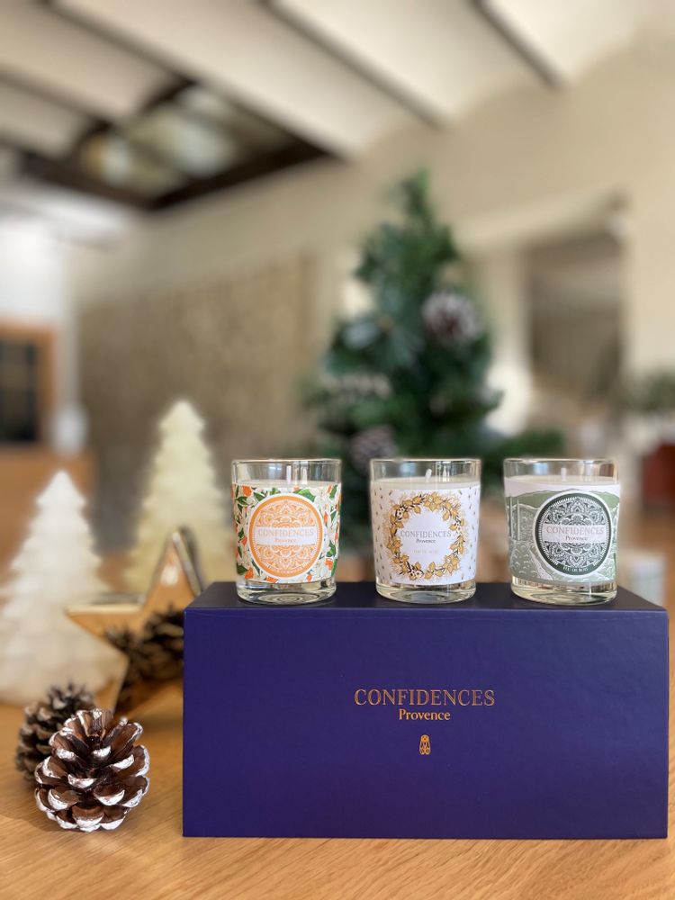 Gifts - Confidences Provence scented candle Christmas box - CONFIDENCES PROVENCE