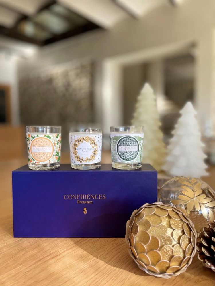 Gifts - Confidences Provence scented candle Christmas box - CONFIDENCES PROVENCE