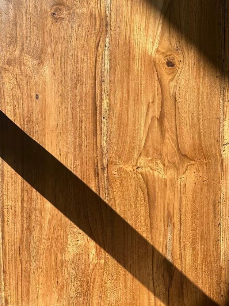 Armchairs - Large armchair in natural wood (teak) minimalist design - OFFICE OBJETS