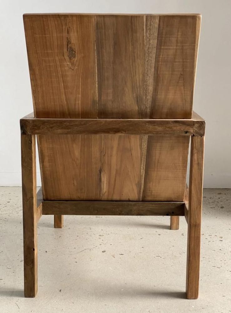 Armchairs - Large armchair in natural wood (teak) minimalist design - OFFICE OBJETS