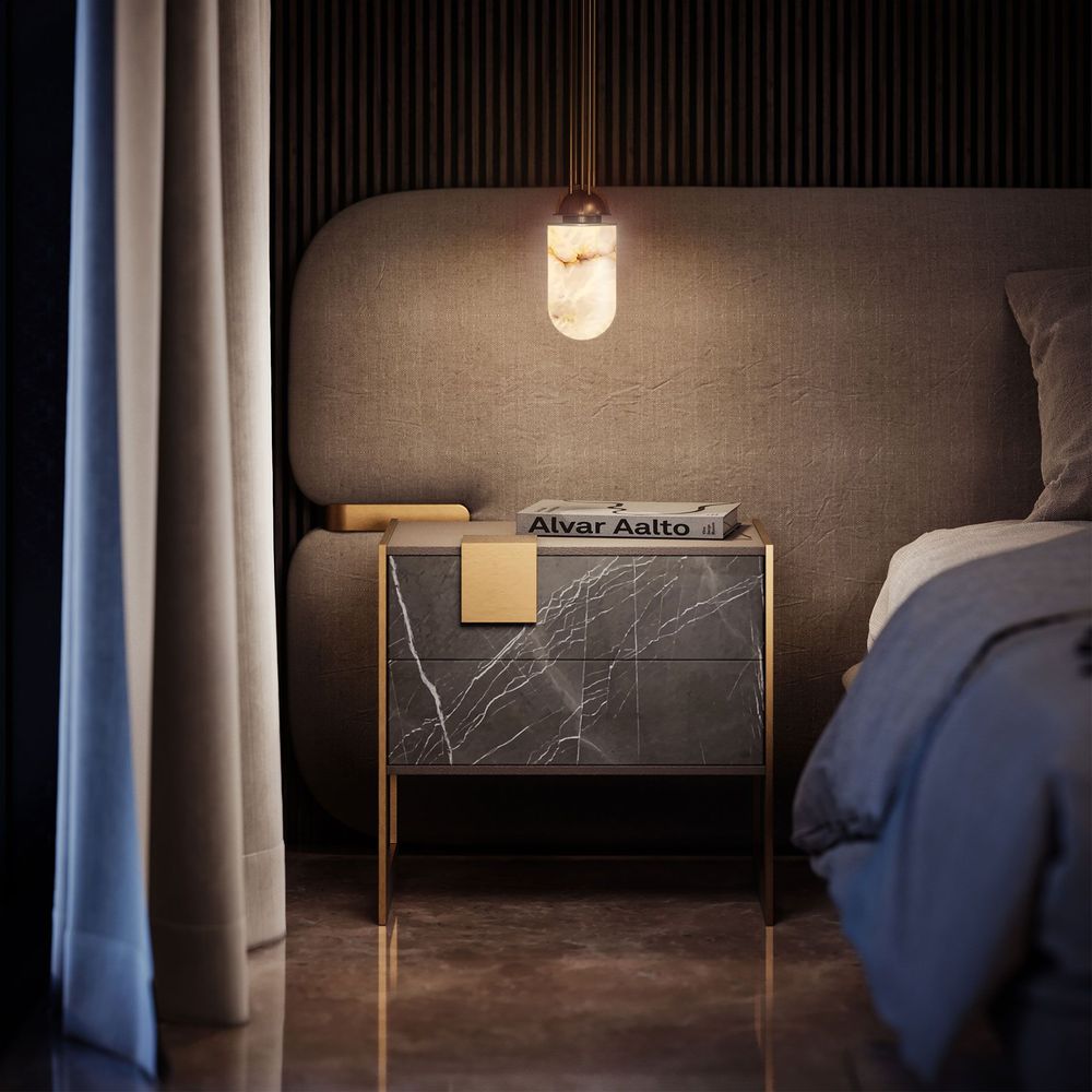 Night tables - Coloma Bedside Table - PORUS STUDIO
