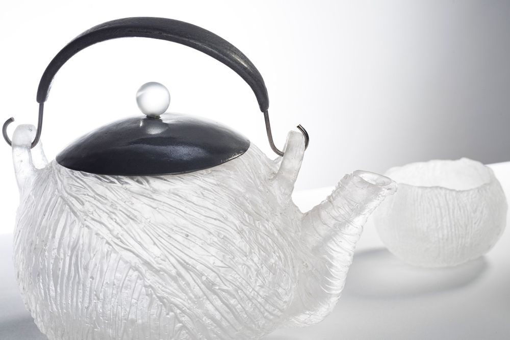 Accessoires thé et café - Théiére pelote blanche en pâte de verre Instant Thé - MARIE FLAMBARD