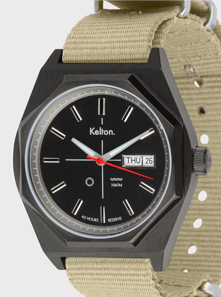 Montres et horlogerie - Montre octogone titane nato sable - KELTON