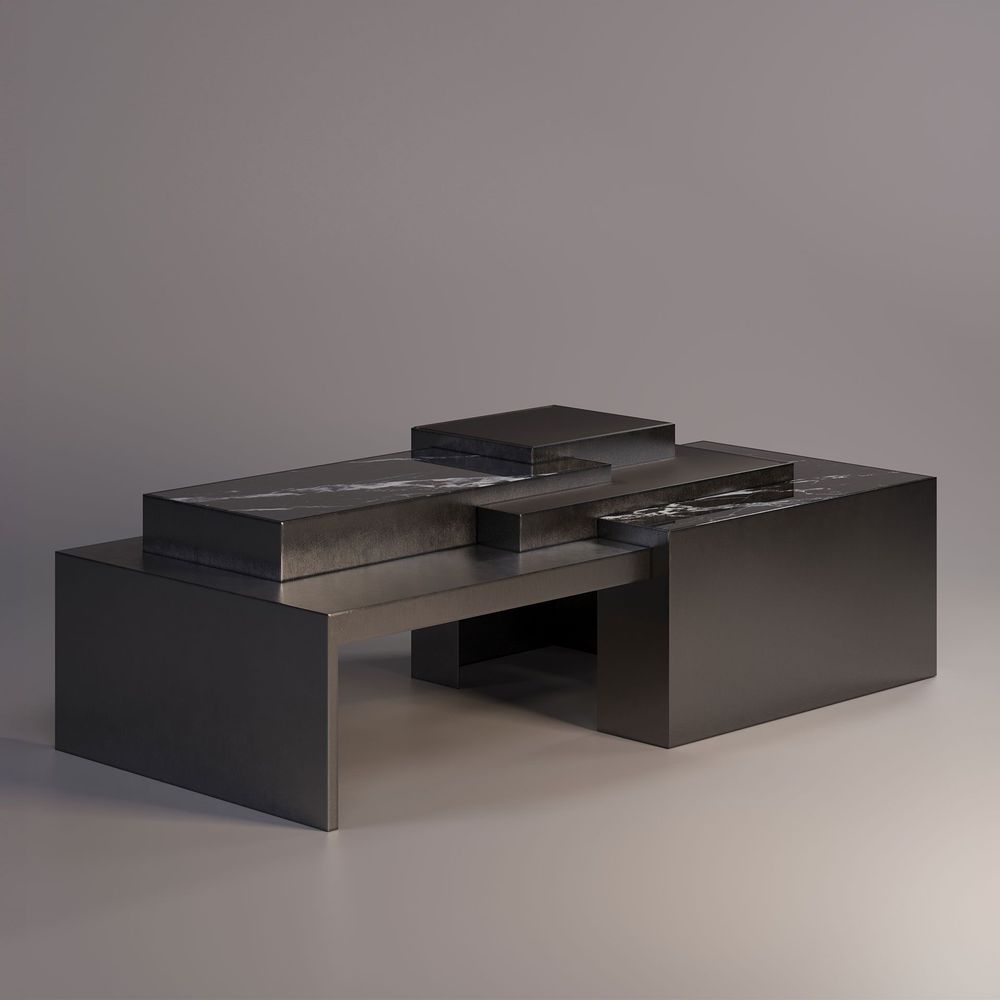 Tables basses - Table centrale carrée - PORUS STUDIO