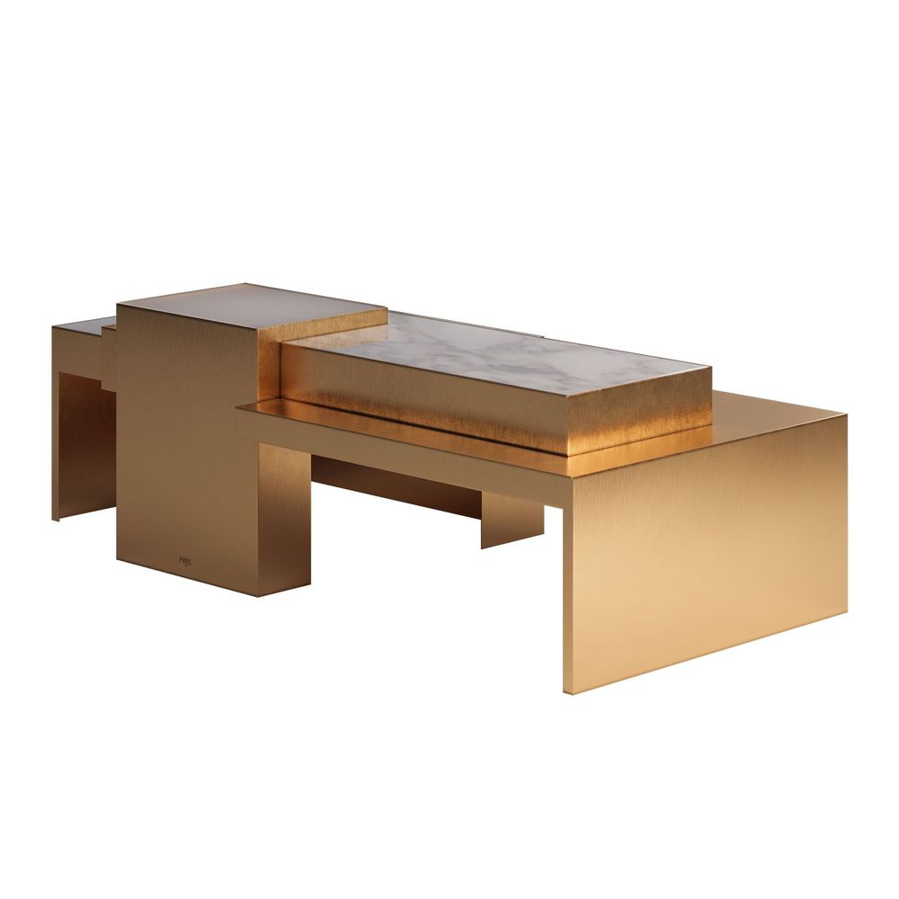 Tables basses - Table centrale carrée - PORUS STUDIO