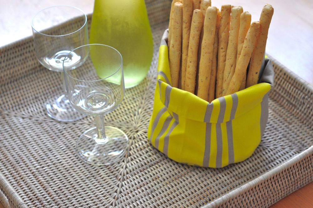 Trays - Toba natural rattan square tray - PAGAN