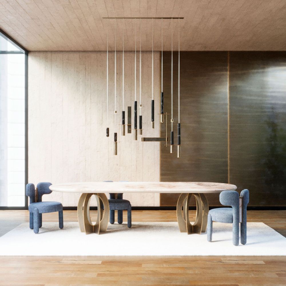Tables Salle à Manger - Table de salle à manger ovale Boulder - PORUS STUDIO