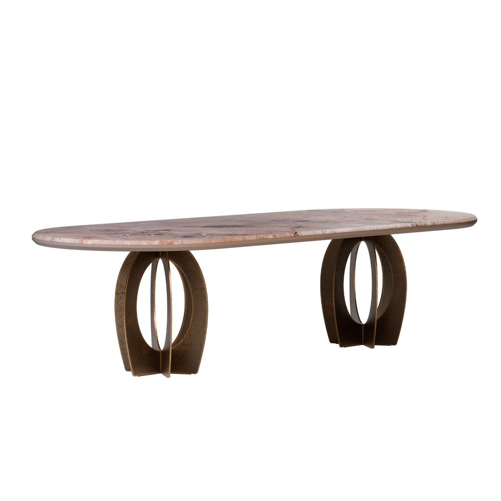 Tables Salle à Manger - Table de salle à manger ovale Boulder - PORUS STUDIO