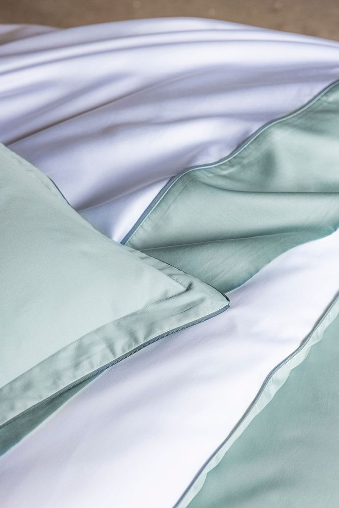 Linge de lit - Nobel Baltique / Blanc / Marine - Parure de lit personnalisable - ALEXANDRE TURPAULT