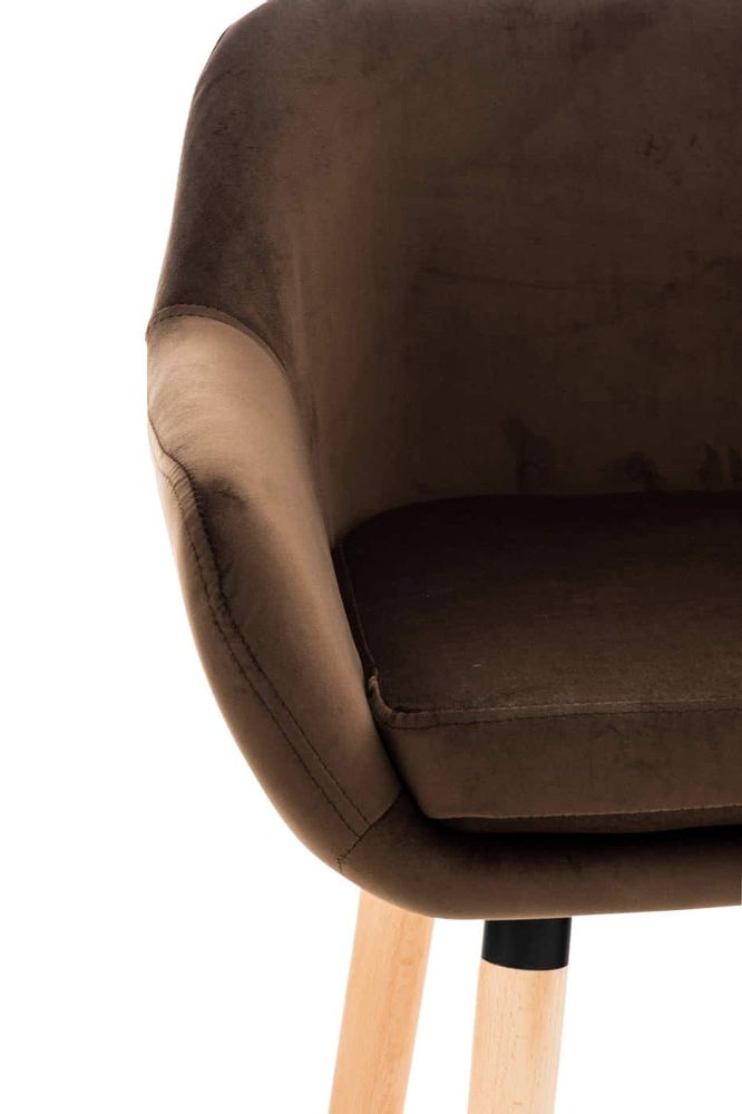Stools - Grant velvet bar stool - VIBORR