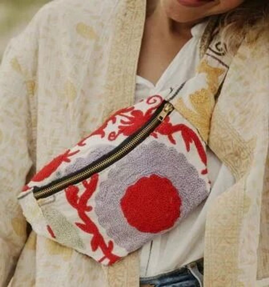 Leather goods - SUZANI EMBROIDERED BANANA - CURIOSITY LAB