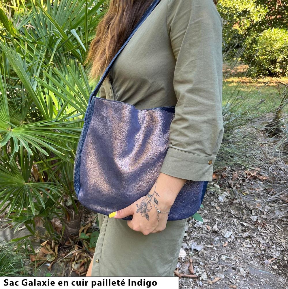 Bags and totes - Galaxy glitter leather bag - LA CARTABLIÈRE