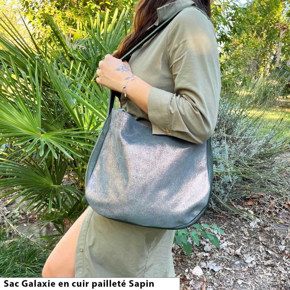 Bags and totes - Galaxy glitter leather bag - LA CARTABLIÈRE