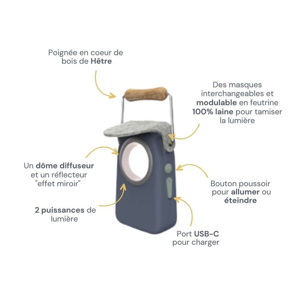 Wireless lamps - Box Nomadic lamp KIVALA - Red - MAISON POLOCHON