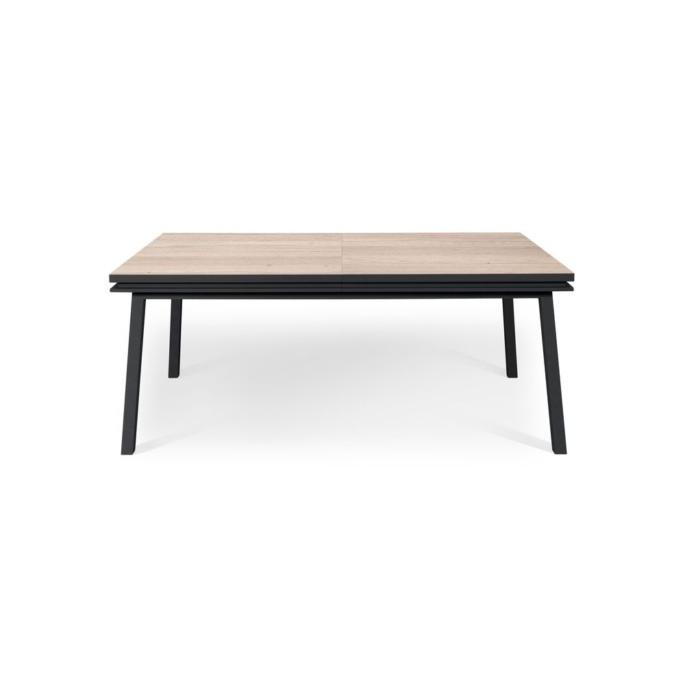 Dining Tables - Designer and extendable table in solid oak, 180 cm x 100 cm - MON PETIT MEUBLE FRANÇAIS