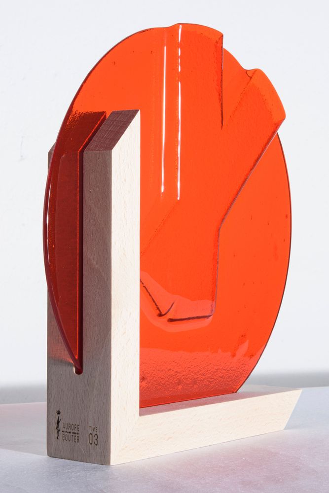 Art glass - Vase. BAY OF FIRE. MR. Collection Time - AURORE BOUTER GLASS ART