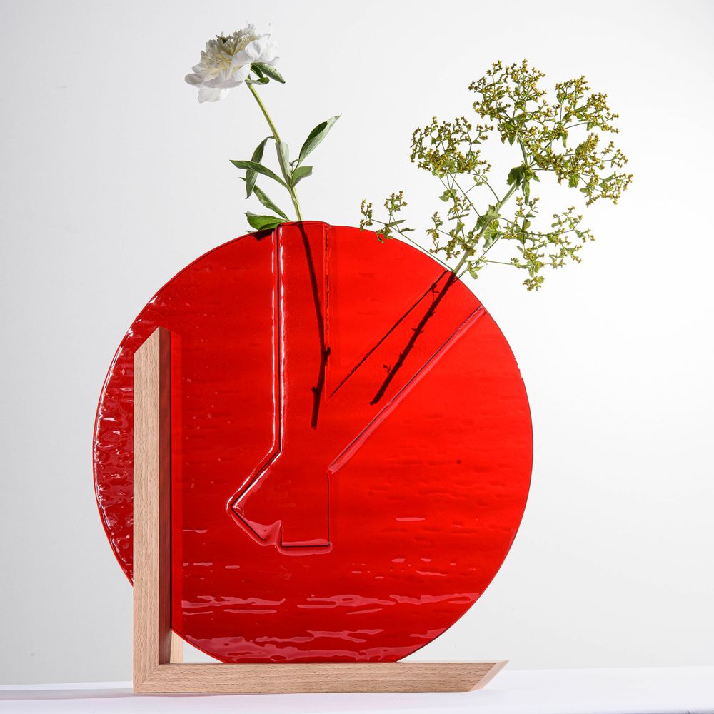 Art glass - Vase. TONGA. L. Collection Time - AURORE BOUTER GLASS ART