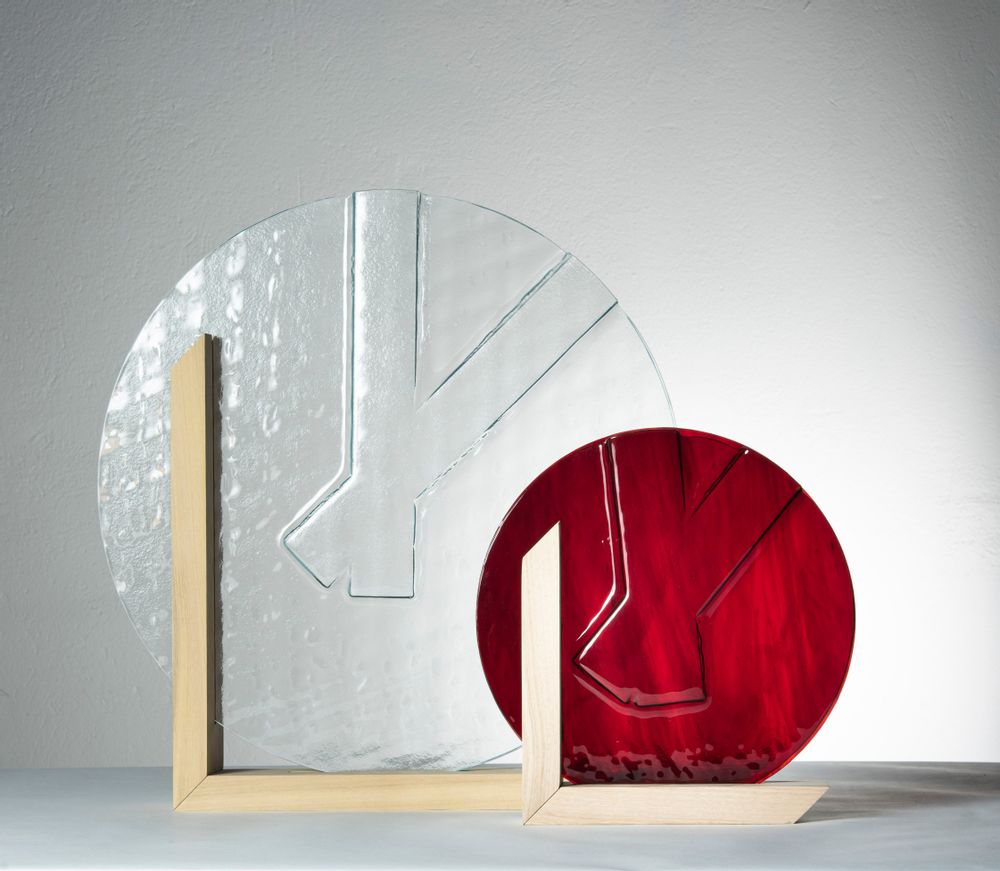 Verre d'art - Vase . BLOOD FALLS . M . Collection Time - AURORE BOUTER GLASS ART