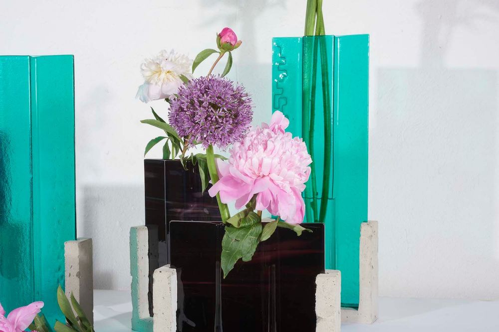 Verre d'art - Vase . HOLETOWN . XXL . Collection Canopée - AURORE BOUTER GLASS ART