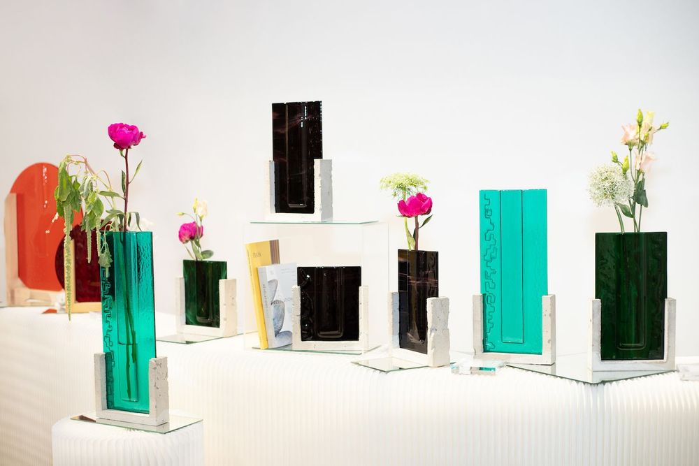 Verre d'art - Vase . HOLETOWN . XXL . Collection Canopée - AURORE BOUTER GLASS ART