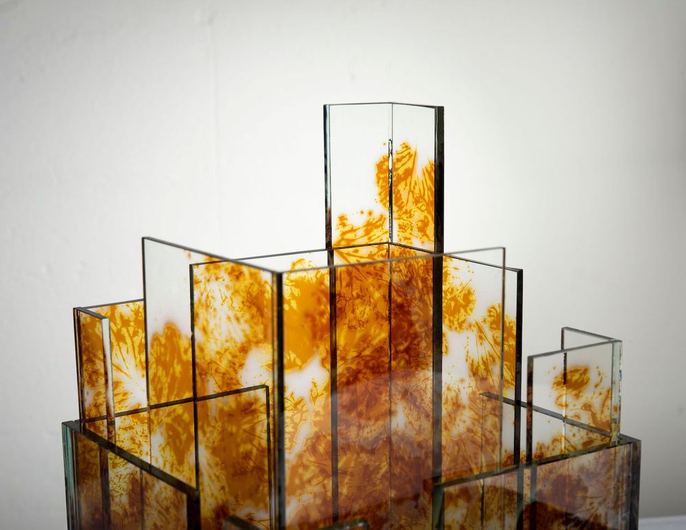 Unique pieces - Ambient light. IZAMAL. S. Skyline Collection - AURORE BOUTER GLASS ART