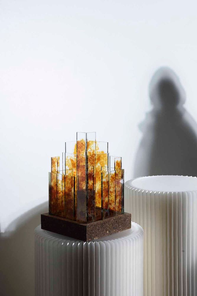 Unique pieces - Ambient light. IZAMAL. S. Skyline Collection - AURORE BOUTER GLASS ART