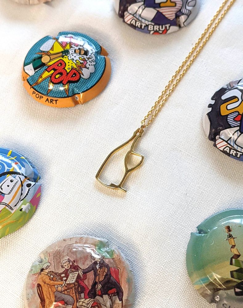 Cadeaux - Le collier à pendentif Flacon - CHAMPAGNE EVERY DAY