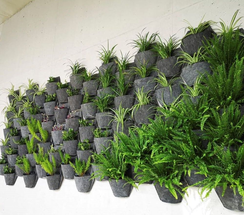Floral decoration - CitySens Self-Watering Wall Planter with Textile Cover - CITYSENS