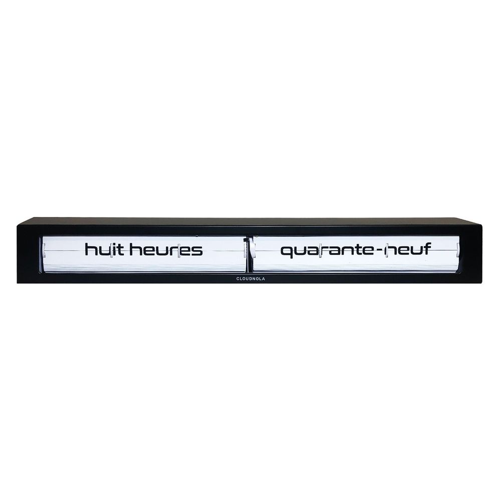 Clocks - Horloge Flip Texttime Noire - CLOUDNOLA