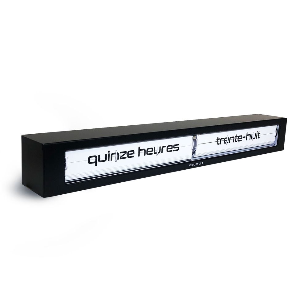 Clocks - Horloge Flip Texttime Noire - CLOUDNOLA
