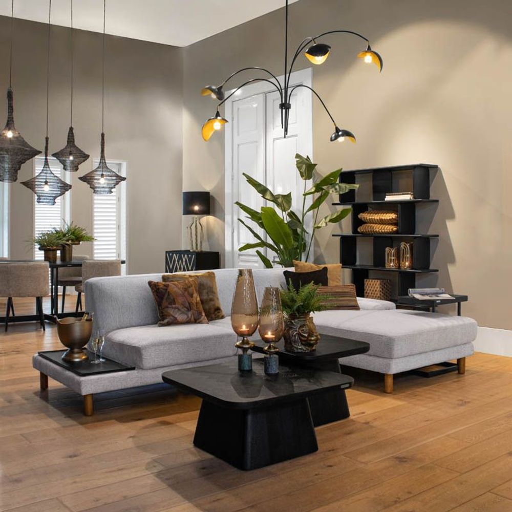 Coffee tables - Black Mango Wood Side Table - COLMORE